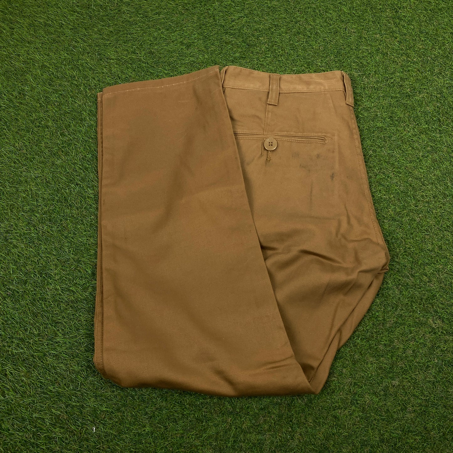 Retro Dickies Cargo Trousers Joggers Brown Medium