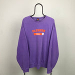 90s Nike Clemson Tigers Sweatshirt Purple XXL