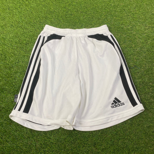 00s Adidas Football Shorts White Small