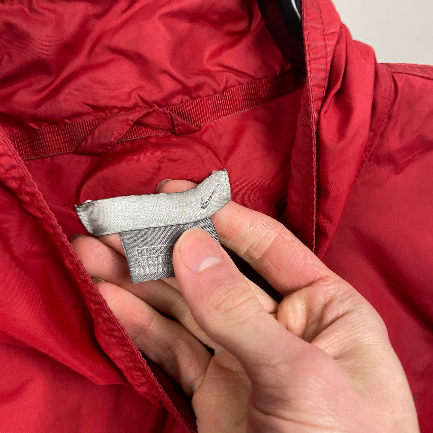 00s Nike Windbreaker Jacket Red Large
