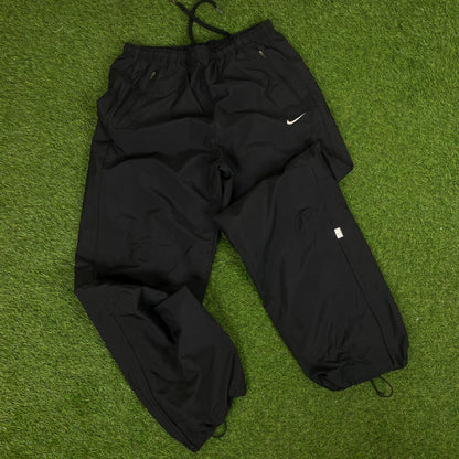 00s Nike Tracksuit Jacket + Joggers Set Black Large
