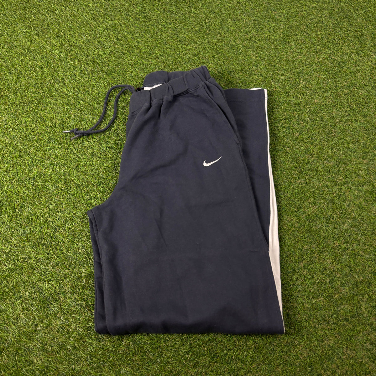 00s Nike Piping Cotton Joggers Blue Small