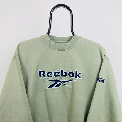 Retro Reebok Sweatshirt Sage Green Medium