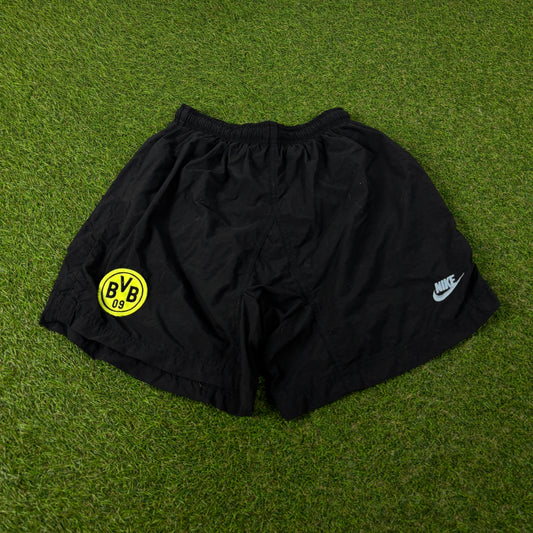 90s Nike Borussia Dortmund Football Shorts Black Small