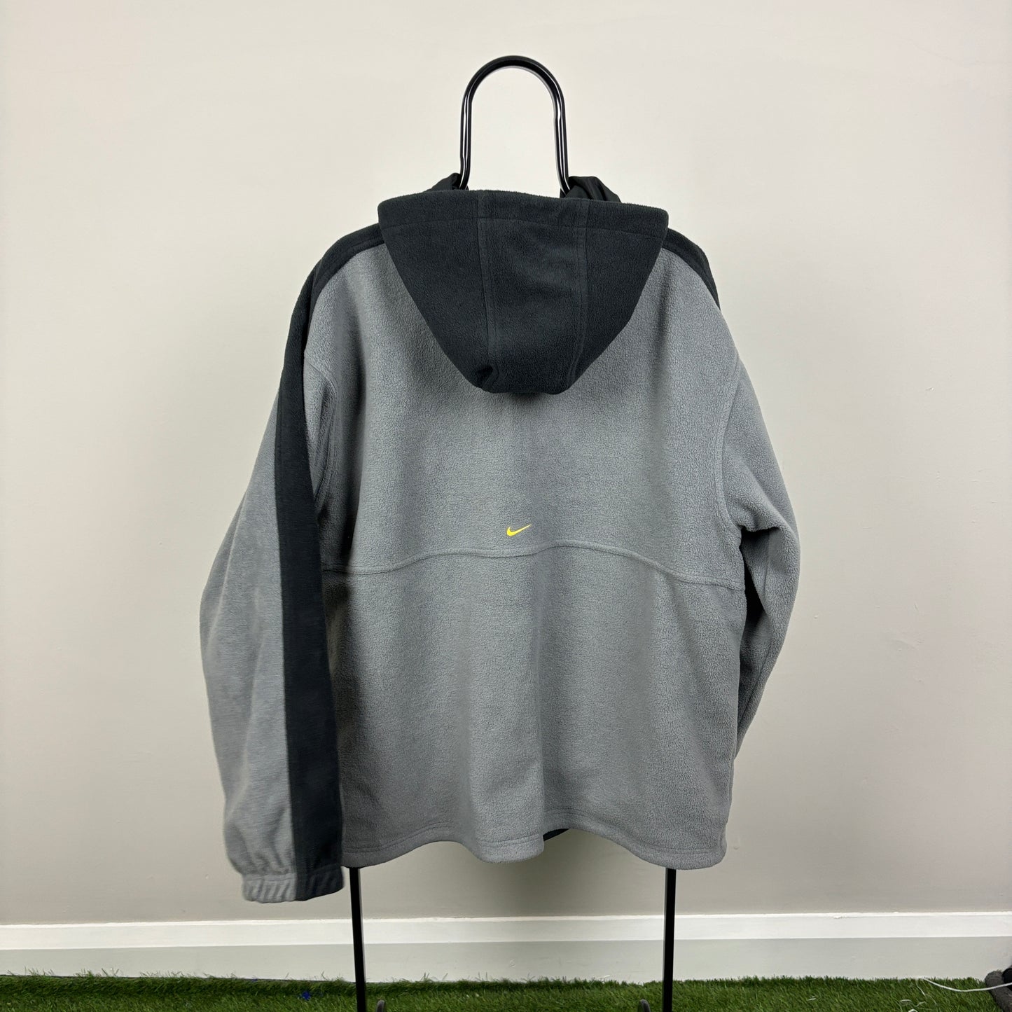 00s Nike Tn Hex Reversible Fleece Coat Jacket Black XL