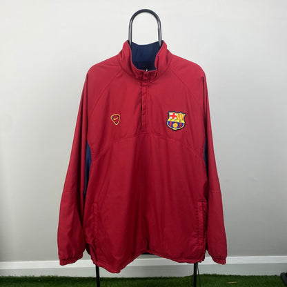 00s Nike Barcelona Reversible Windbreaker Coat Jacket Red XL