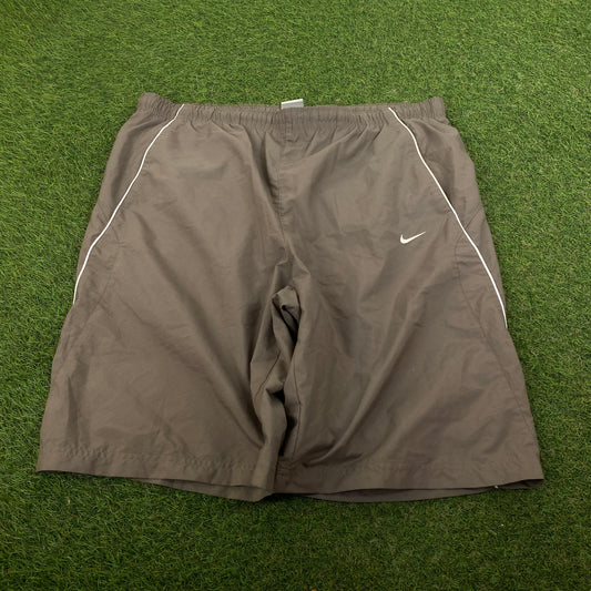 00s Nike Piping Shorts Brown Large
