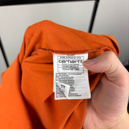 00s Carhartt T-Shirt Orange Large