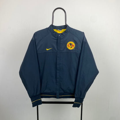 90s Nike Club America Windbreaker Jacket Blue Small