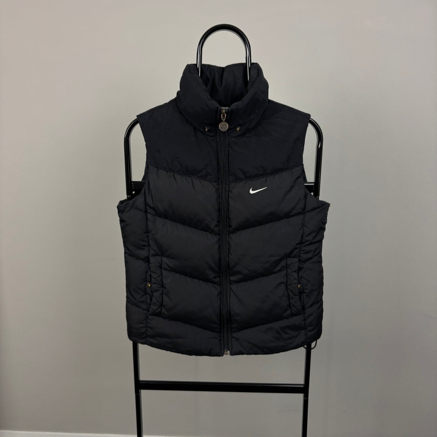 00s Nike Puffer Gilet Jacket Black Small