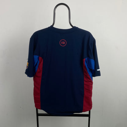 90s Nike Barcelona Football Shirt T-Shirt Blue XS