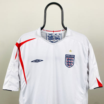 Retro Umbro England Football Shirt T-Shirt White XXL