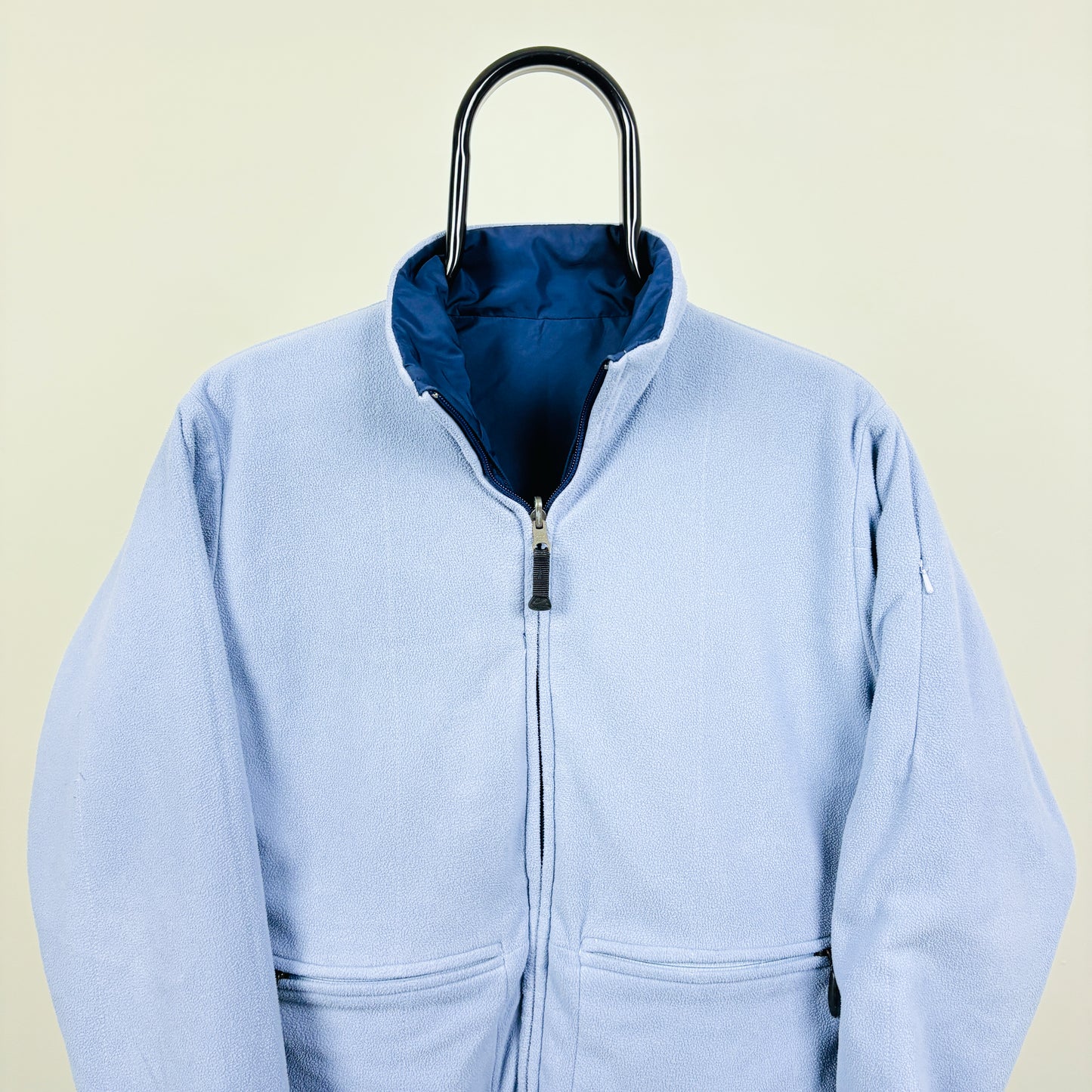 00s Nike ACG Reversible Fleece Coat Jacket Blue Womens Medium