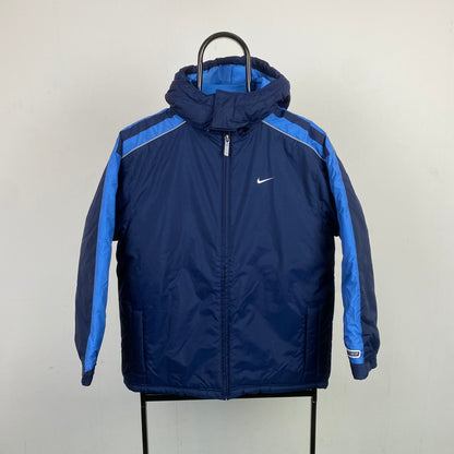 00s Nike Puffer Jacket Blue XS