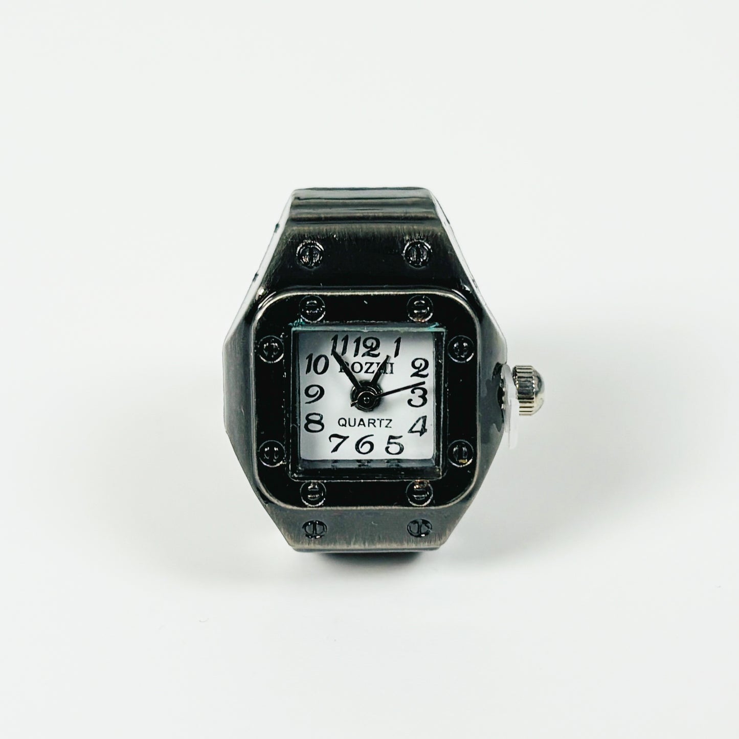 Watch Ring Adjustable Antique Silver