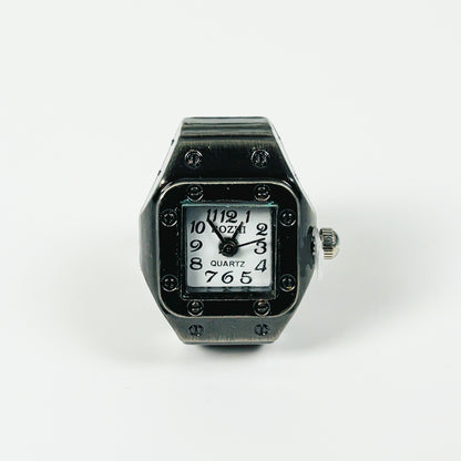 Watch Ring Adjustable Antique Silver