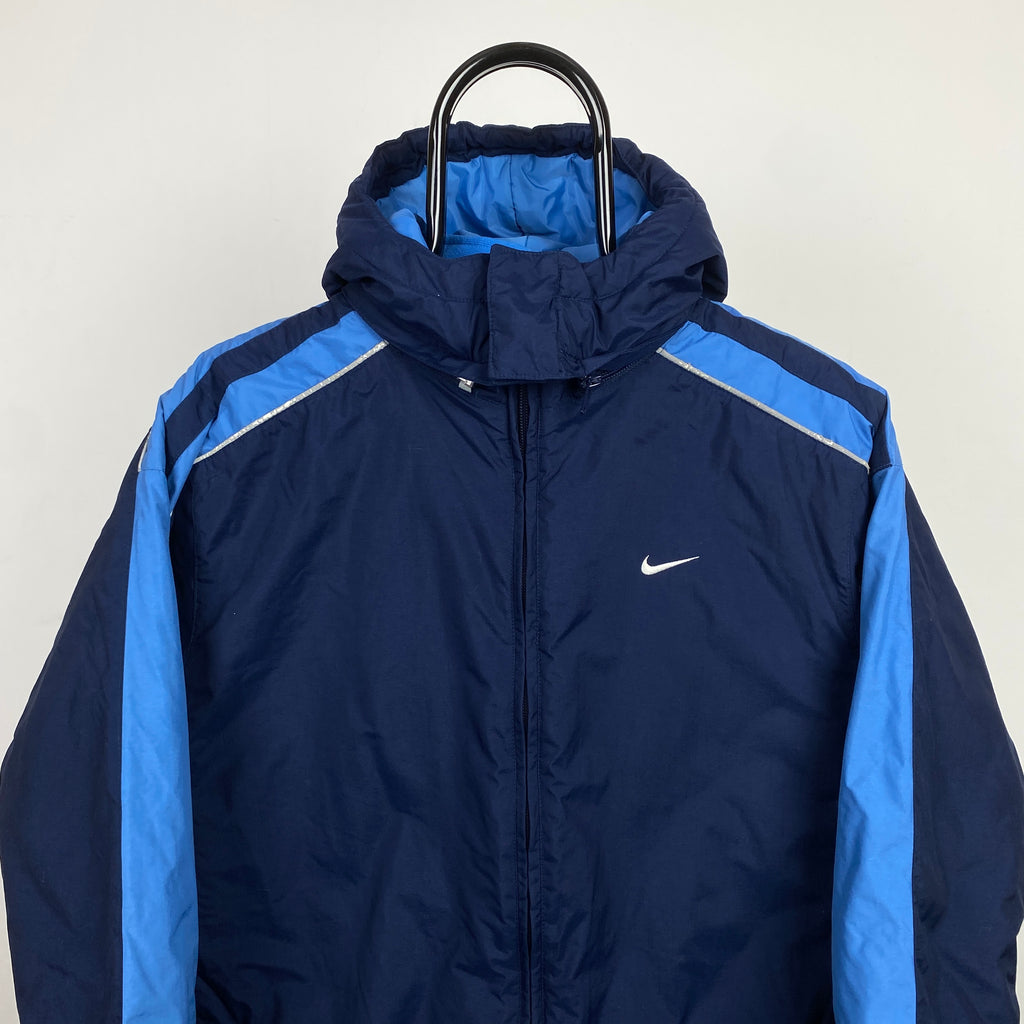 00s Nike Puffer Jacket Coat Blue Small