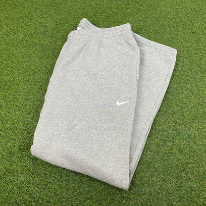 00s Nike Wide Leg Cotton Joggers Grey XXL