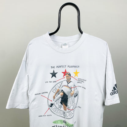 90s Adidas Germany Football T-Shirt White XL