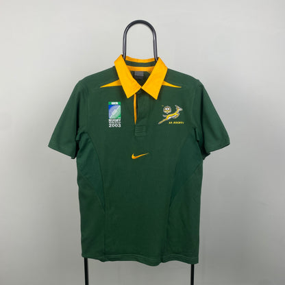 00s Nike South Africa Rugby Shirt T-Shirt Green Small
