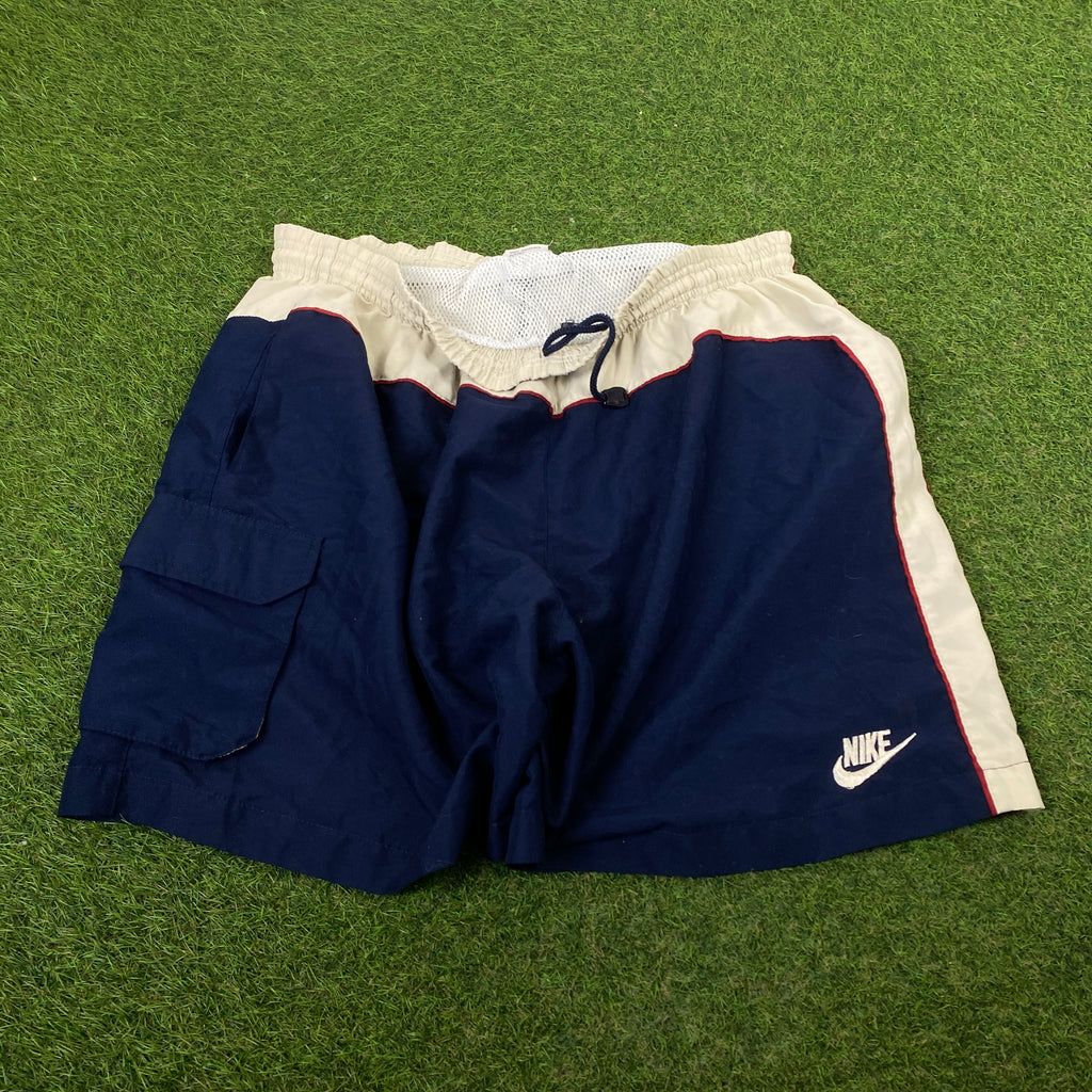 90s Nike Cargo Pocket Shorts Blue XL