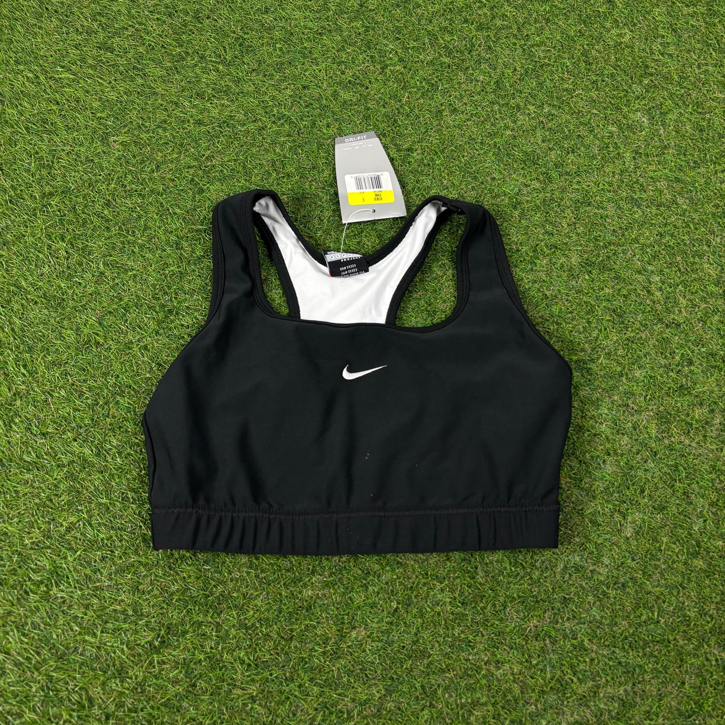 00s Nike Sports Bra Vest T-Shirt Black Small