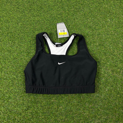 00s Nike Sports Bra Vest T-Shirt Black Small