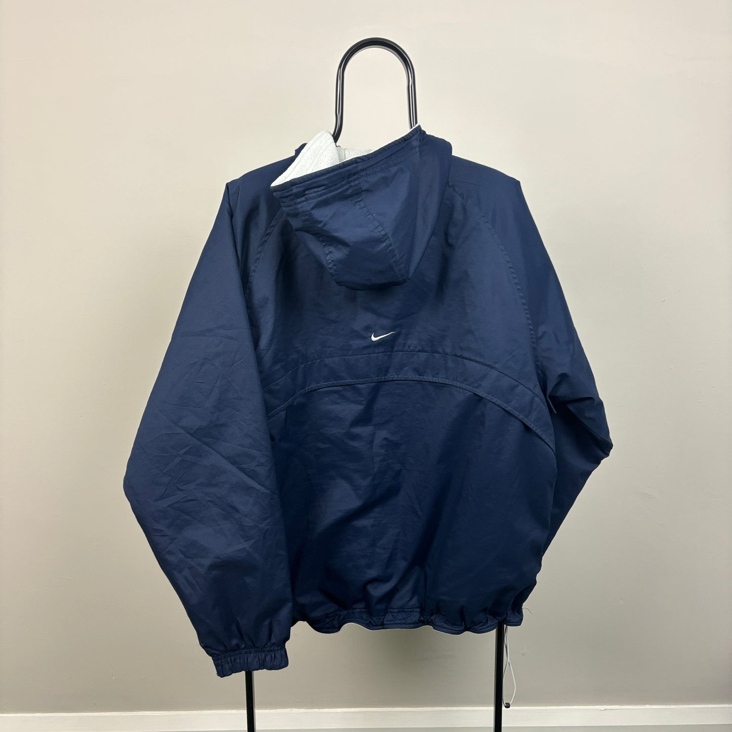 00s Nike Reversible Side Winder Fleece Coat Jacket Blue Medium