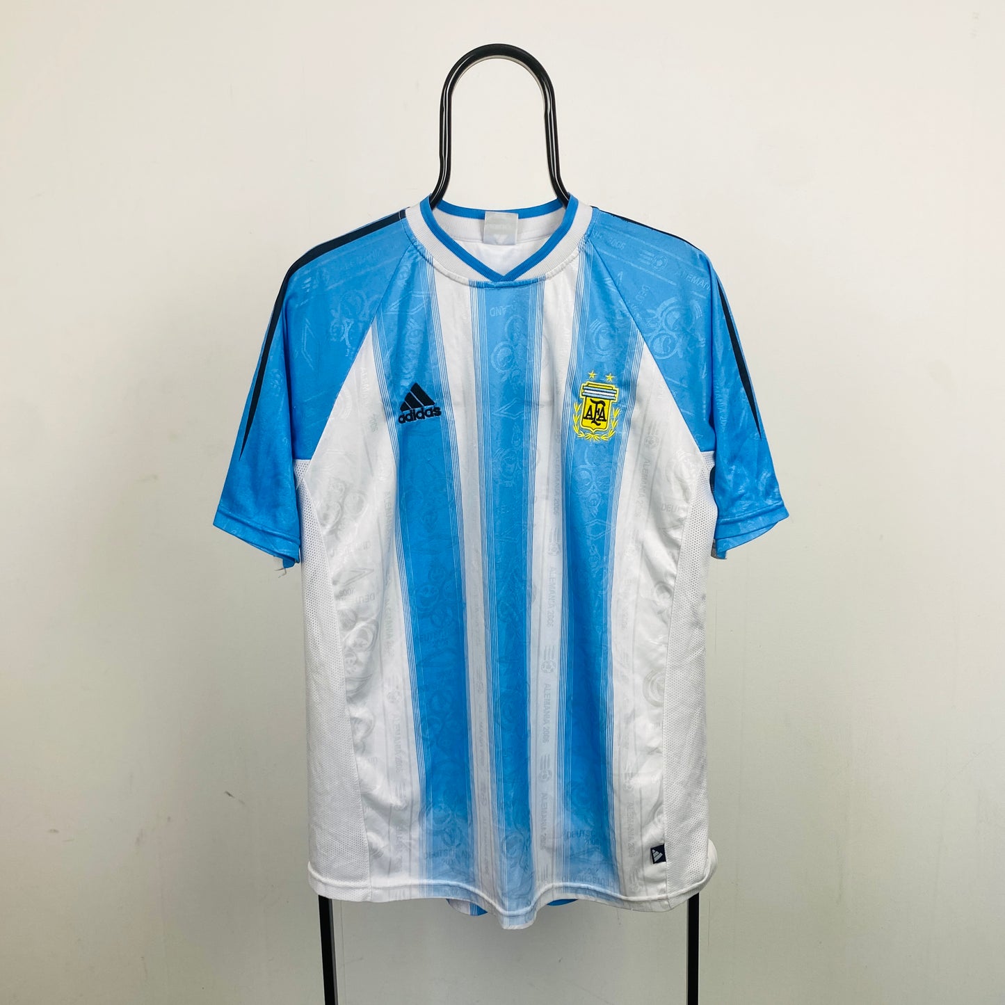 90s Adidas Argentina Football Shirt T-Shirt White XL