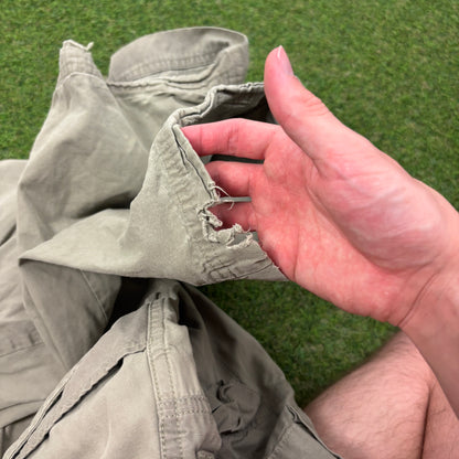 90s Quiksilver Cargo Trousers Joggers Green Small
