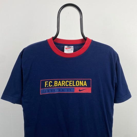 90s Nike Barcelona T-Shirt Blue Small