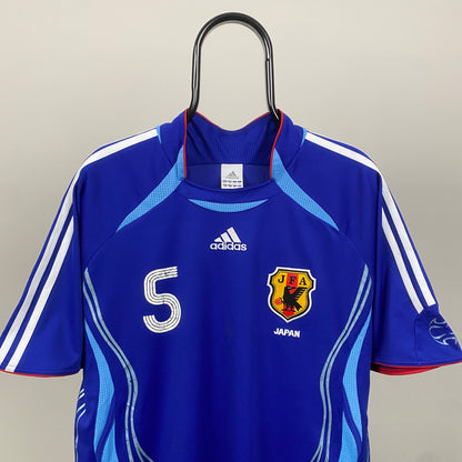00s Adidas Japan Football Shirt T-Shirt Blue Medium