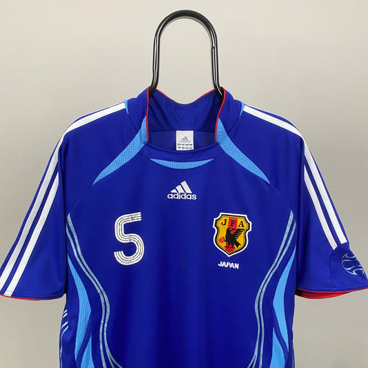 00s Adidas Japan Football Shirt T-Shirt Blue Medium