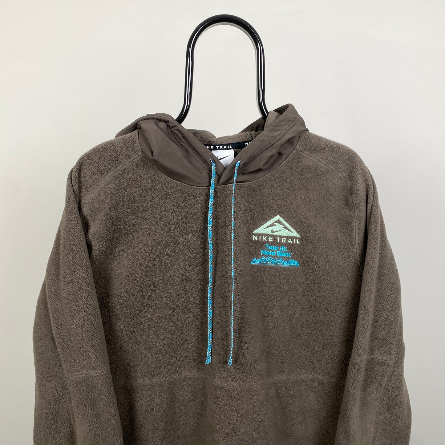 00s Nike Trail Fleece Hoodie Brown Large