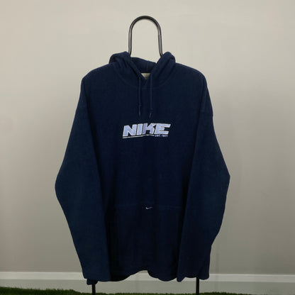 00s Nike Fleece Hoodie Blue 3XL