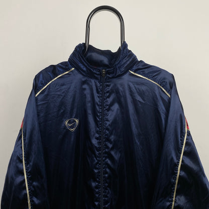 90s Nike Barcelona Windbreaker Jacket Blue Large