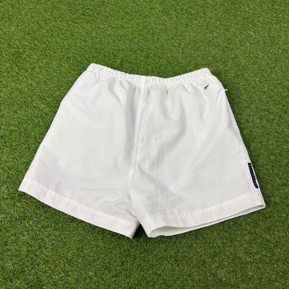 90s Reebok Zip Pocket Shorts White Medium