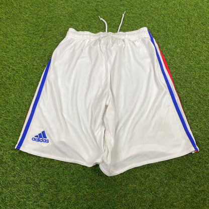 00s Adidas France Football Shorts White Medium