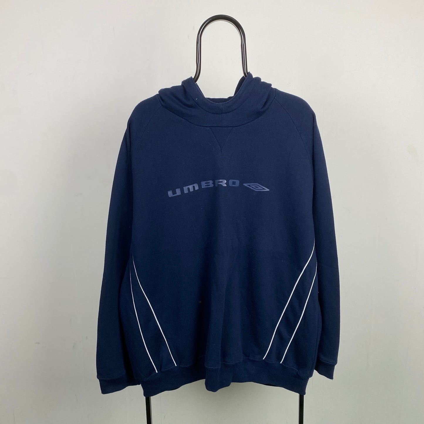 Retro Umbro Hoodie Blue XXL