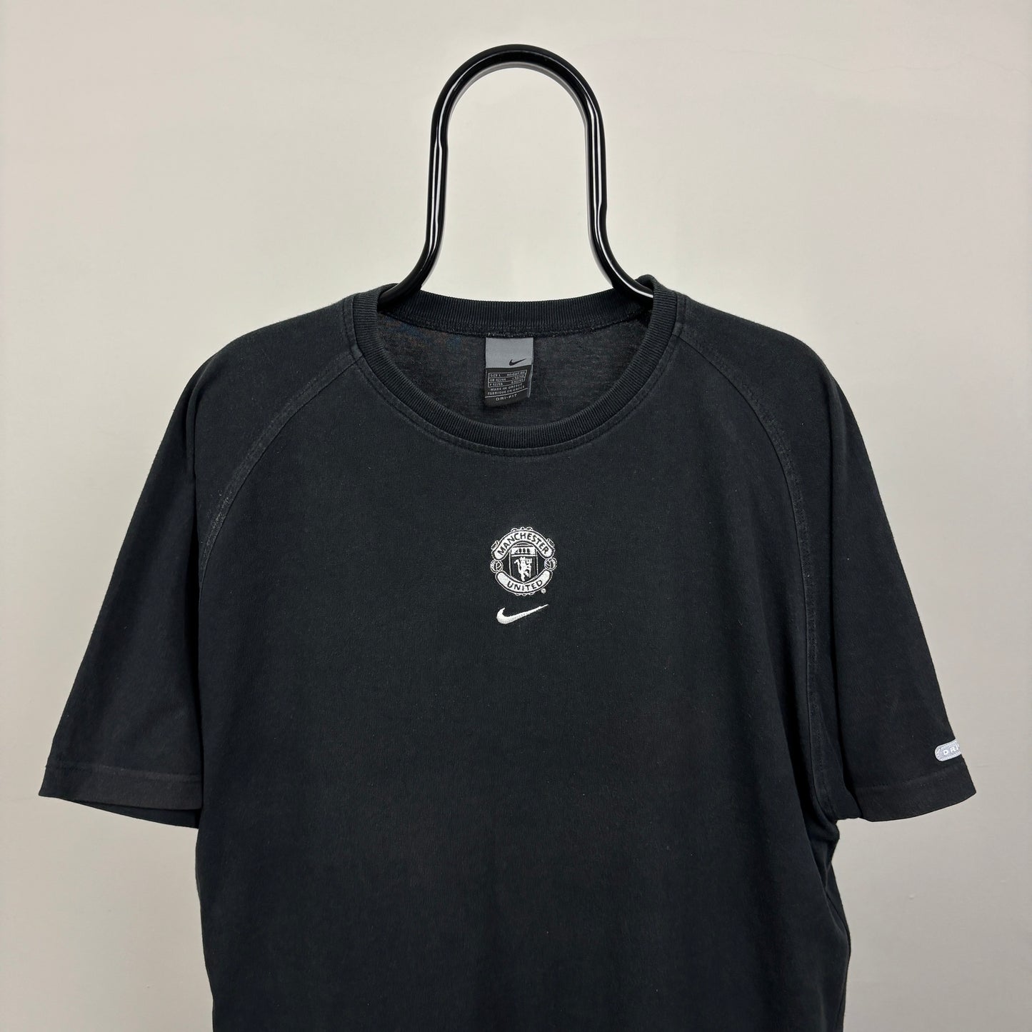 00s Nike Manchester United T-Shirt Black Large