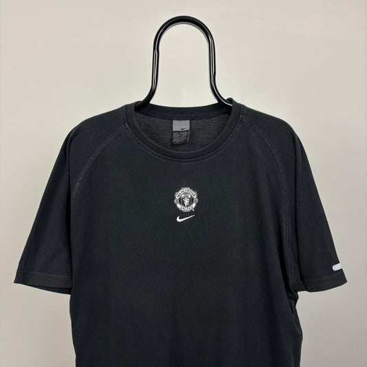 00s Nike Manchester United T-Shirt Black Large