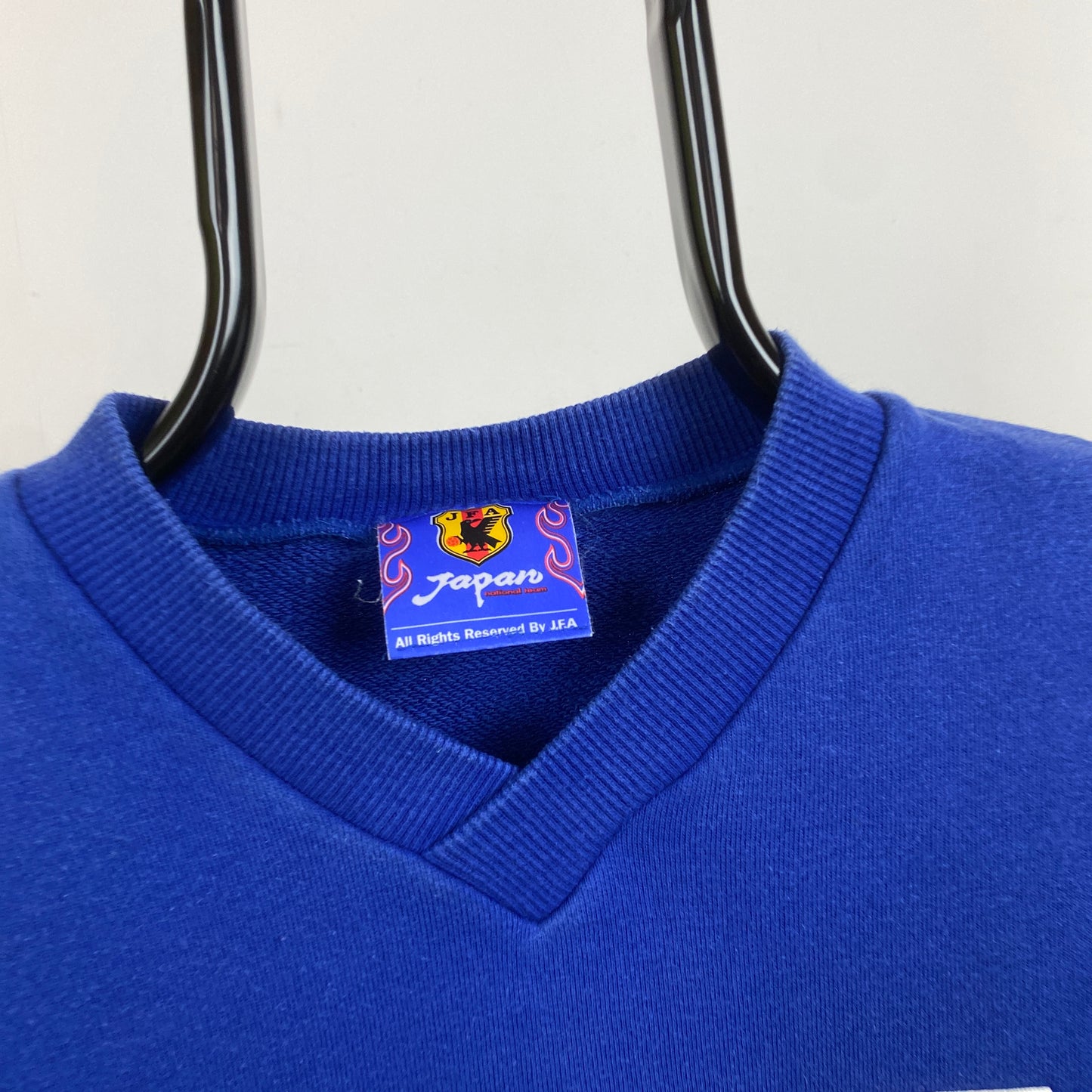 Retro 1996 Japan Football Sweatshirt Blue Medium