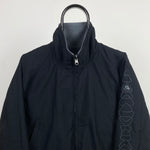 00s Nike ACG Reversible Fleece Waterproof Jacket Black Grey Small