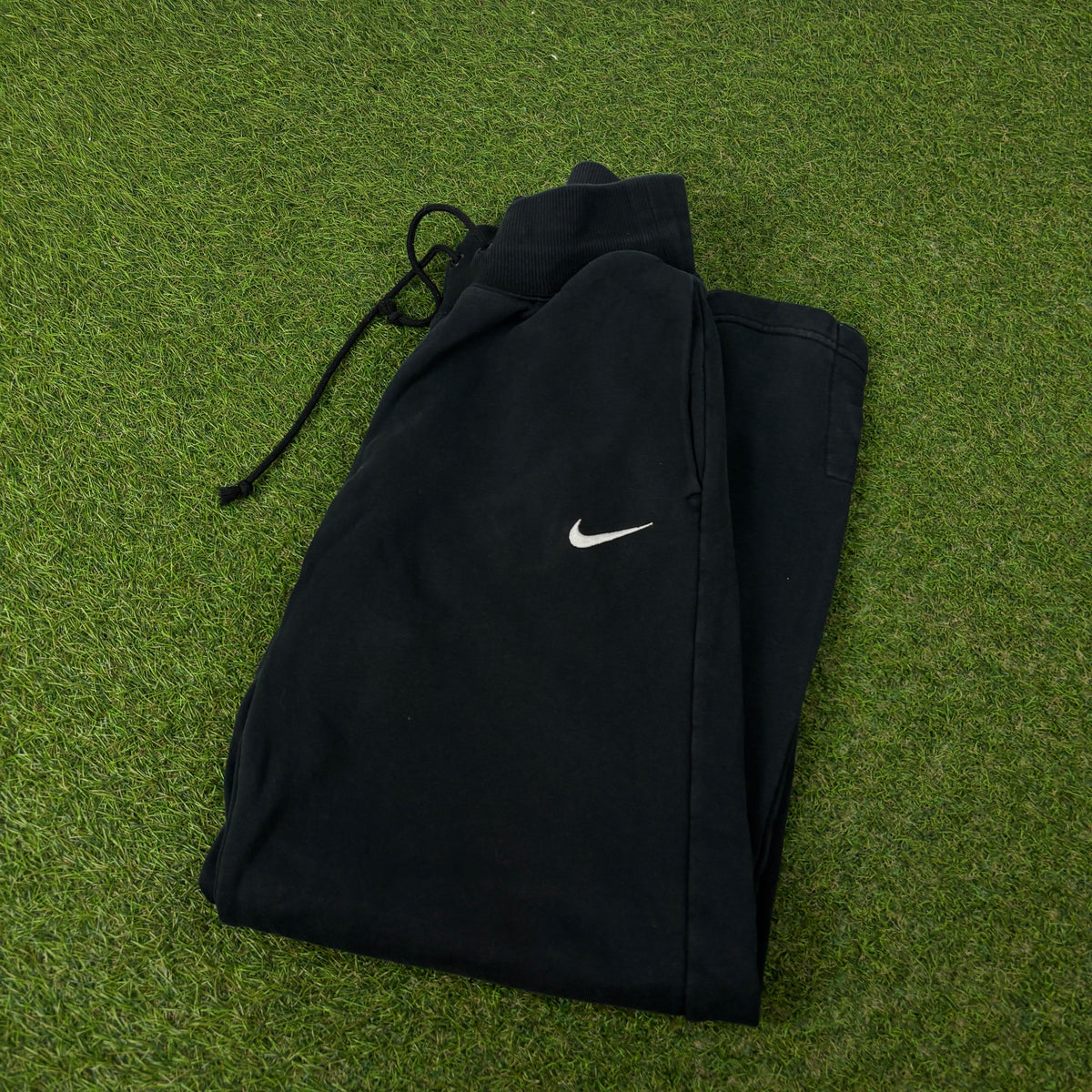 00s Nike Wide Leg Cotton Joggers Black XS