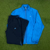 00s Nike Tracksuit Set Jacket + Joggers Blue XL
