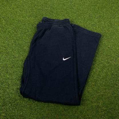 00s Nike Wide Leg Cotton Joggers Blue Large