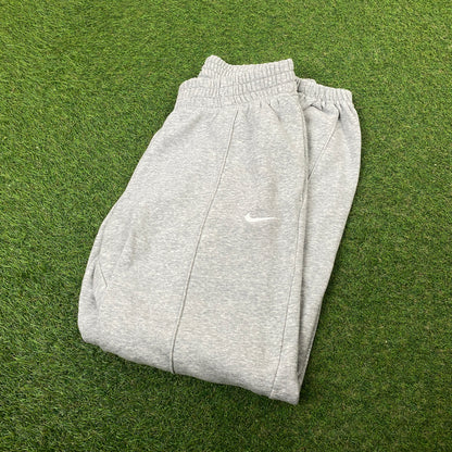 00s Nike Wide Leg Cotton Joggers Grey Small