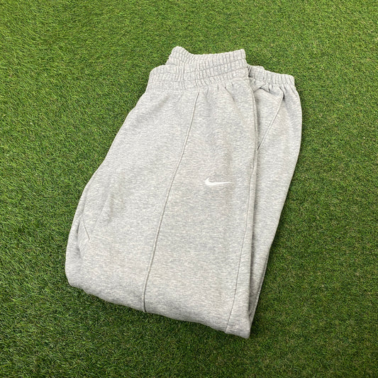 00s Nike Wide Leg Cotton Joggers Grey Small