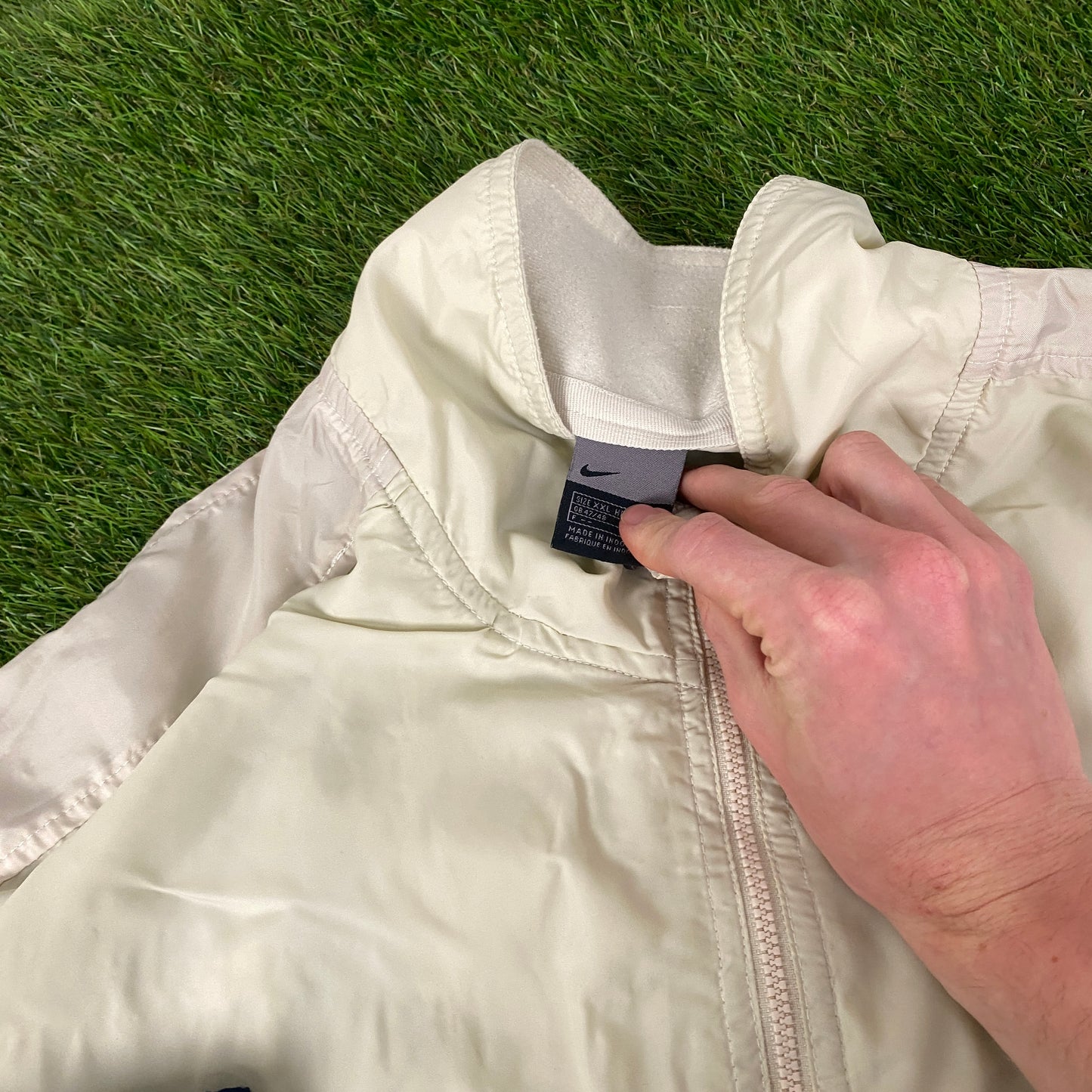 00s Nike Piping Tracksuit Set Windbreaker + Joggers Brown XXL