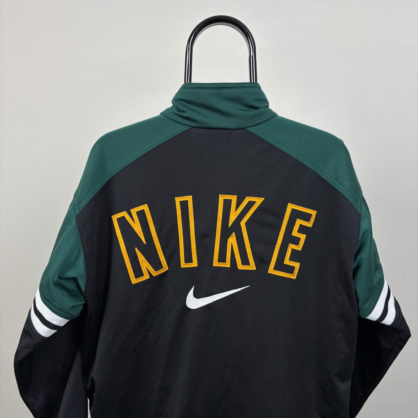 90s Nike Windbreaker Track Jacket Black Small